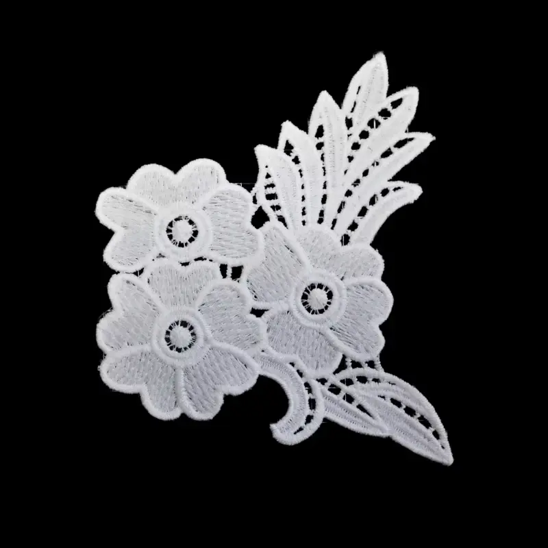 Customized White Milk Silk Embroidery Lace Vintage Chemical Lace For Wedding Dresses Shoes And Other Clothing Accessories