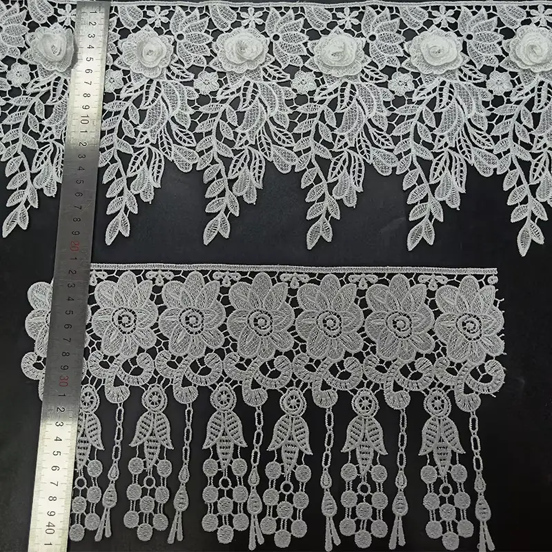 Fashionable High Quality Short Three Dimensional Floral Sequin Lace Suitable For Dresses And Other Accessories