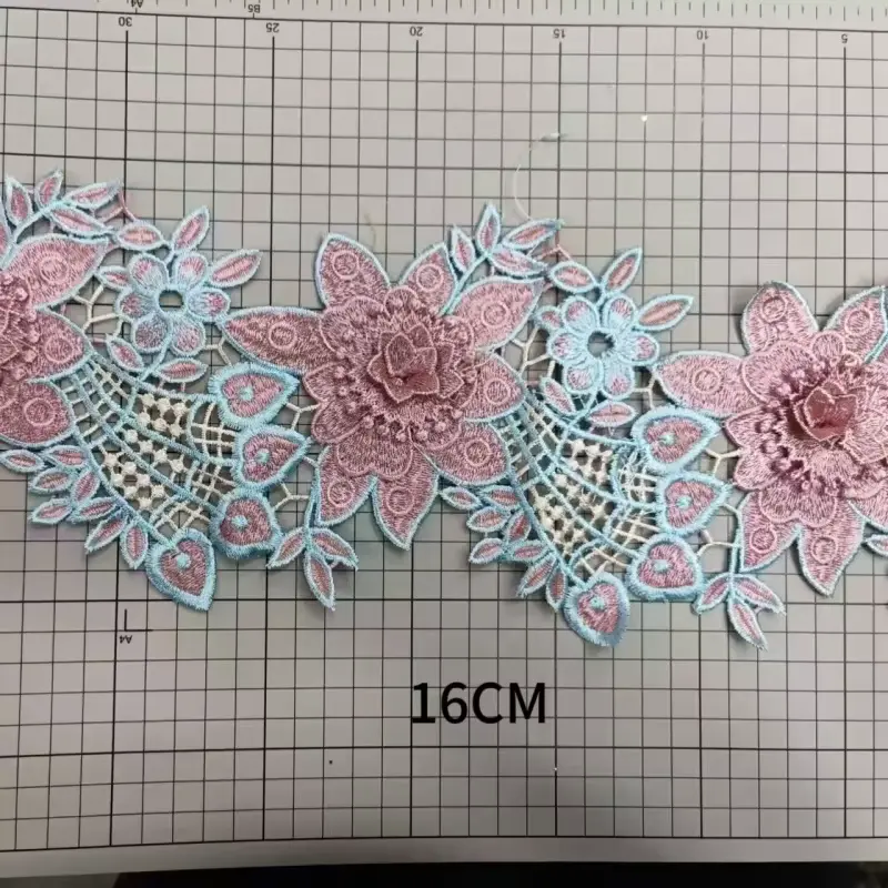 Fashionable High Quality Short Three Dimensional Floral Sequin Lace Suitable For Dresses And Other Accessories