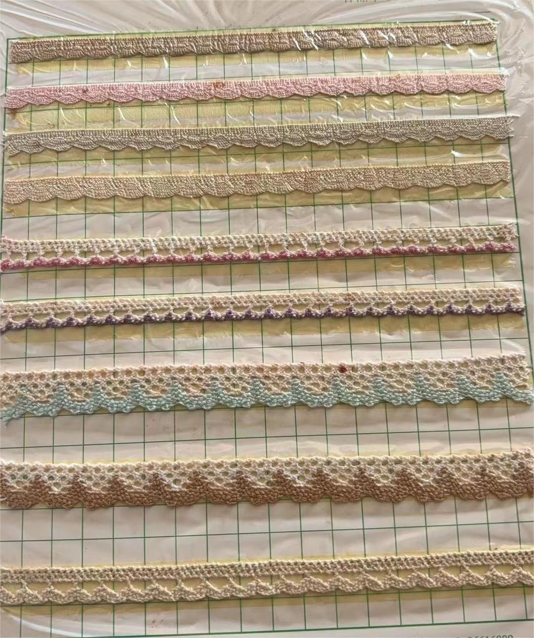 100% Cotton Sustainable Crocheted Embroidery Lace Knitted Trimming Cotton Lace