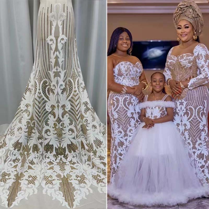 Handmade 2022 Colorful Wedding Lace Fabric 3d butterfly Beaded Embroidered by Yards